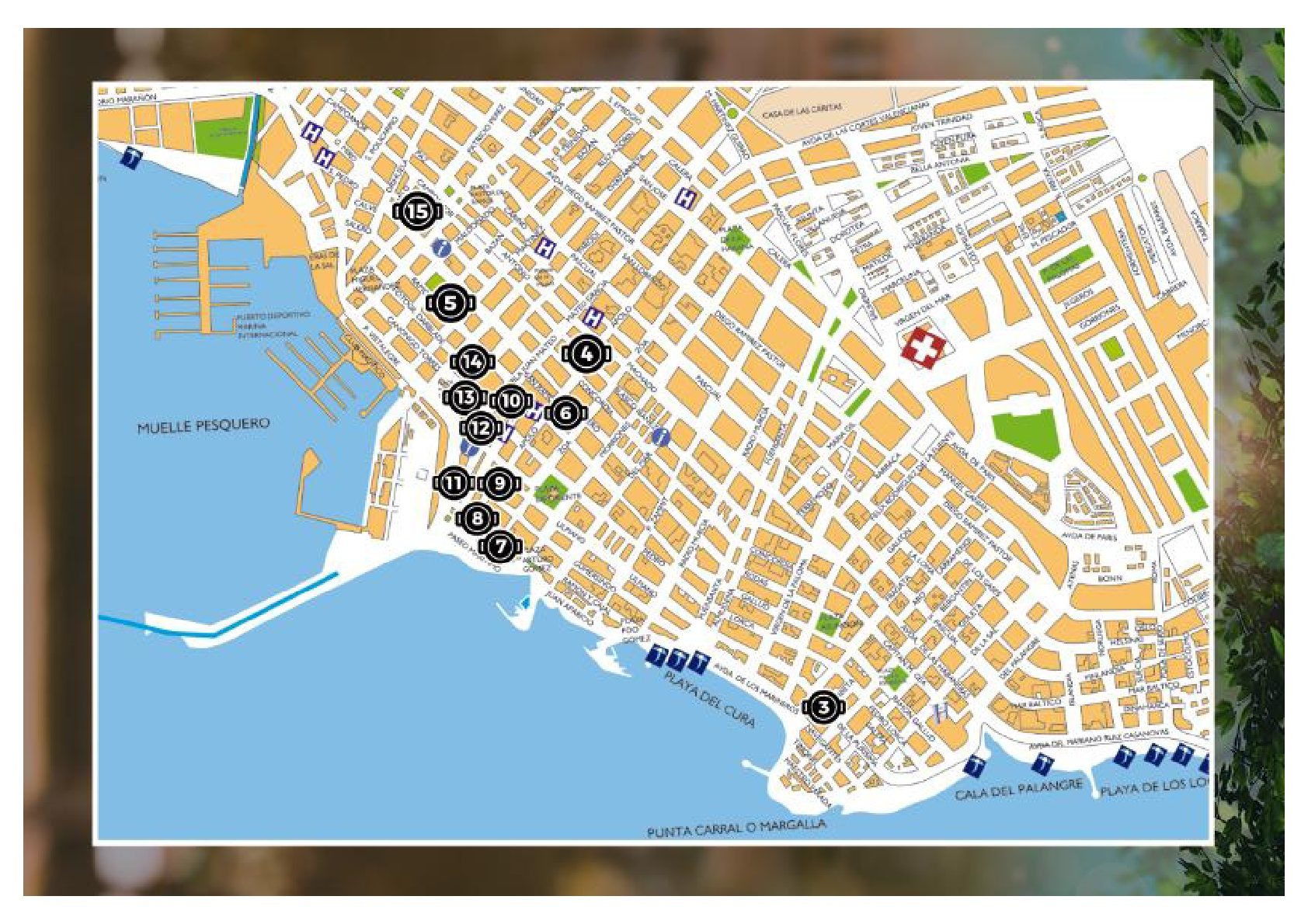 Mapa la cazuelica y el Vino Torrevieja 2019
